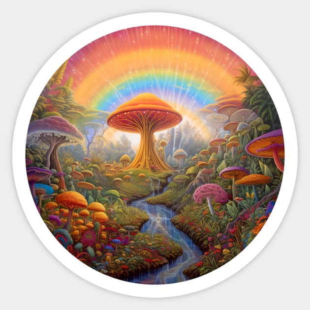 Psychedelic Mushrooms Sticker by Completely Mental